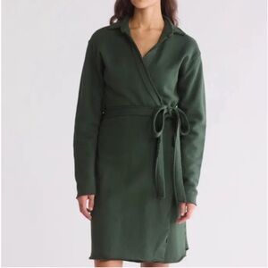 Frank & Eileen Olive Green Wrap Dress